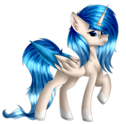 Size: 3052x3016 | Tagged: safe, artist:chazmazda, oc, oc only, alicorn, pony, art fight, artfight, cartoon, coat markings, commission, commissions open, digital art, feather, fullbody, highlights, horn, long tail, shade, shading, shine, shiny, simple background, solo, transparent background, wings