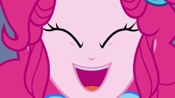 Size: 1920x1080 | Tagged: safe, screencap, pinkie pie, better together, choose your own ending, equestria girls, wake up!, wake up!: pinkie pie, close-up, cute, diapinkes, female, happy, open mouth, smiling, solo