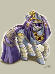Size: 1200x1600 | Tagged: safe, artist:noupie, oc, oc only, pony, undead, digital art, egyptian pony, female, mare, monster mare, mummy, solo