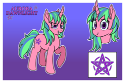 Size: 1800x1200 | Tagged: safe, artist:redahfuhrerking, oc, oc:aurora dawnlight, pony, unicorn, curved horn, female, horn, mare, solo