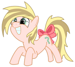 Size: 1200x1066 | Tagged: safe, artist:ewoudcponies, oc, oc only, oc:vanilla twirl, earth pony, bow, glasses, simple background, solo, tail bow, transparent background