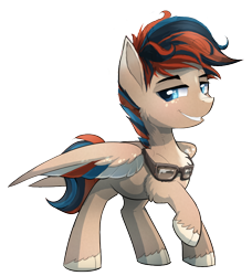 Size: 686x753 | Tagged: safe, artist:a-lunar-eclipse, oc, oc only, oc:updraft, pegasus, simple background, solo, transparent background