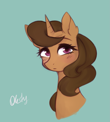 Size: 967x1075 | Tagged: safe, artist:okity, oc, oc:buttercup shake, pony, unicorn, female, mare, solo