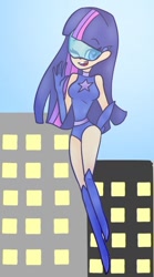 Size: 400x720 | Tagged: safe, artist:777ani777, twilight sparkle, human, humanized, magic gaia, superhero