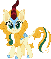 Size: 1200x1400 | Tagged: safe, artist:cloudyglow, oc, oc only, oc:cloudy glow, kirin, cute, female, kirin-ified, looking at you, simple background, solo, species swap, transparent background, weapons-grade cute