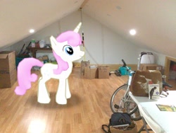 Size: 2046x1536 | Tagged: safe, edit, editor:topsangtheman, twinkleshine, pony, unicorn, augmented reality, gameloft, irl, photo, ponies in real life