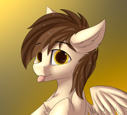 Size: 3053x2754 | Tagged: safe, artist:snowstormbat, oc, oc:zaylem, pegasus, pony, gradient background, looking at you, male, solo, stallion, tongue out