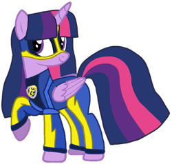 Size: 1000x953 | Tagged: safe, artist:徐詩珮, twilight sparkle, twilight sparkle (alicorn), alicorn, series:sprglitemplight diary, series:sprglitemplight life jacket days, series:springshadowdrops diary, series:springshadowdrops life jacket days, alternate universe, base used, chase (paw patrol), clothes, female, mighty pups, paw patrol, simple background, transparent background