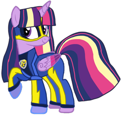 Size: 1004x947 | Tagged: safe, artist:徐詩珮, twilight sparkle, twilight sparkle (alicorn), alicorn, series:sprglitemplight diary, series:sprglitemplight life jacket days, series:springshadowdrops diary, series:springshadowdrops life jacket days, alternate universe, base used, chase (paw patrol), clothes, female, mighty pups, paw patrol, rainbow power, rainbow power-ified, simple background, transparent background