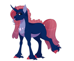 Size: 3000x2500 | Tagged: safe, artist:gigason, changepony, hybrid, female, interspecies offspring, offspring, parent:pharynx, parent:trixie, parents:phartrix, simple background, solo, tongue out, transparent background, unshorn fetlocks