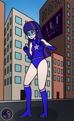 Size: 1440x2340 | Tagged: safe, artist:ordeperv, twilight sparkle, human, human coloration, humanized, magic gaia, superhero