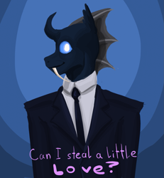 Size: 1067x1157 | Tagged: safe, artist:xander, anthro, changeling, can i steal a little love?, clothes, digital art, frank sinatra, male, simple background, solo, suit