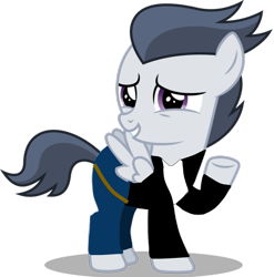 Size: 869x881 | Tagged: safe, artist:chrzanek97, artist:jawsandgumballfan24, edit, rumble, pegasus, pony, 50's fashion, 50s, clothes, colt, greaser, jacket, jeans, leather jacket, male, pants, simple background, transparent background