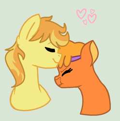 Size: 795x801 | Tagged: safe, artist:emberskydragon, braeburn, little strongheart, braeheart, female, male, shipping, straight