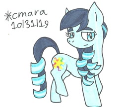 Size: 832x723 | Tagged: safe, artist:cmara, coloratura, earth pony, pony, female, mare, raised hoof, raised leg, rara, simple background, solo, traditional art, white background