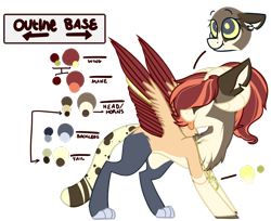 Size: 2712x2212 | Tagged: safe, artist:mcwolfity, oc, oc only, draconequus, :p, draconequus oc, interspecies offspring, offspring, parent:discord, parent:scootaloo, parents:scootacord, reference sheet, simple background, smiling, solo, text, tongue out, transparent background