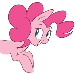 Size: 1024x1003 | Tagged: safe, artist:tokipeach, pinkie pie, earth pony, pony, cute, diapinkes, female, mare, simple background, smiling, solo, white background