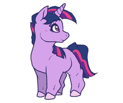 Size: 1172x986 | Tagged: safe, artist:smirk, twilight sparkle, unicorn twilight, pony, unicorn, alternate design, cute, female, legitimately amazing mspaint, mare, missing cutie mark, ms paint, profile, realistic horse legs, simple background, solo, transparent background, twiabetes