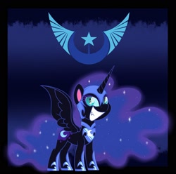 Size: 1600x1587 | Tagged: safe, artist:missmele-madness, nightmare moon, pony, my little pony: pony life, female, filly, new lunar republic, nightmare woon, solo