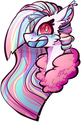 Size: 1956x2922 | Tagged: safe, artist:mcwolfity, oc, oc only, earth pony, pony, blushing, bust, chest fluff, ear fluff, earth pony oc, eye clipping through hair, female, mare, open mouth, simple background, smiling, transparent background