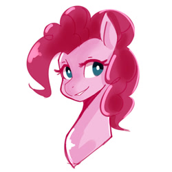 Size: 800x800 | Tagged: safe, artist:jovalic, pinkie pie, earth pony, pony, bust, cute, diapinkes, female, mare, portrait, simple background, solo, white background