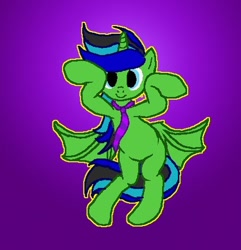 Size: 442x458 | Tagged: safe, artist:torpy-ponius, oc, oc only, oc:torpy, alicorn, bat pony, bat pony alicorn, bat pony oc, bipedal, caramelldansen, dancing, necktie, solo