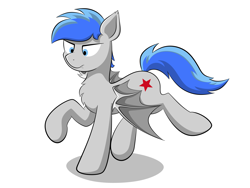 Size: 5333x4000 | Tagged: safe, artist:news_2333, oc, oc only, oc:news, bat pony, pegasus, pony, male, solo, spread wings, stallion, wings