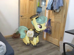 Size: 3272x2456 | Tagged: safe, edit, editor:topsangtheman, cinnabar, golden hooves, quicksilver, crystal pony, pony, augmented reality, gameloft, irl, photo, ponies in real life