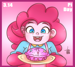 Size: 1213x1072 | Tagged: safe, artist:oyedraws, pinkie pie, equestria girls, ear piercing, earring, food, jewelry, missing teeth, open mouth, pie, piercing, solo