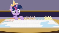 Size: 1438x810 | Tagged: safe, artist:forgalorga, twilight sparkle, twilight sparkle (alicorn), alicorn, pony, crown, female, figurine, happy, jewelry, mare, ocd, proud, ptsd, regalia, smiling, solo