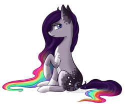 Size: 1684x1436 | Tagged: safe, artist:aledera, derpibooru import, oc, oc only, oc:naya, earth pony, pony, female, mare, simple background, sitting, solo, transparent background, watermark