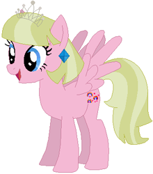 Size: 345x392 | Tagged: safe, artist:selenaede, artist:user15432, derpibooru import, oc, oc:sapphire sparkle, pegasus, pony, base used, crown, ear piercing, earring, jewelry, piercing, regalia, solo, tiara