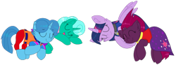 Size: 2219x823 | Tagged: safe, artist:rainbow eevee edits, artist:徐詩珮, derpibooru import, fizzlepop berrytwist, glitter drops, spring rain, tempest shadow, twilight sparkle, twilight sparkle (alicorn), alicorn, unicorn, series:sprglitemplight diary, series:sprglitemplight life jacket days, series:springshadowdrops diary, series:springshadowdrops life jacket days, alternate universe, bisexual, broken horn, clothes, cute, equestria girls outfit, female, glitterbetes, glitterlight, glittershadow, horn, lesbian, lifeguard, lifeguard spring rain, nap, paw patrol, polyamory, shipping, sleeping, sprglitemplight, springbetes, springdrops, springlight, springshadow, springshadowdrops, swimsuit, tempestbetes, tempestlight