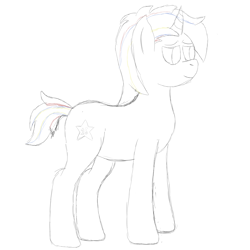 Size: 2600x2600 | Tagged: safe, artist:elbrony22, derpibooru import, oc, oc:southsentinel, pony, unicorn, loja, ponified, sketch, solo