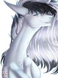 Size: 1200x1608 | Tagged: safe, artist:lastaimin, derpibooru import, oc, oc:caspian, pony, unicorn, bust, male, portrait, simple background, solo, stallion, transparent background