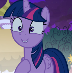 Size: 932x941 | Tagged: safe, derpibooru import, screencap, twilight sparkle, twilight sparkle (alicorn), alicorn, the summer sun setback, cropped, cute, smiling, solo, twiabetes