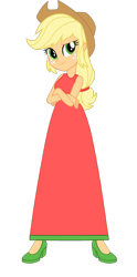 Size: 1024x2070 | Tagged: safe, artist:cartoonmasterv3, derpibooru import, applejack, equestria girls, long dress, simple background, solo, transparent background, vector