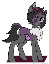 Size: 1664x2174 | Tagged: safe, artist:lux-arume, derpibooru import, oc, oc only, oc:mimicry, changeling, pony, eye clipping through hair, female, looking at you, purple changeling, simple background, solo, transparent background