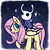 Size: 3200x3200 | Tagged: safe, artist:taika403, derpibooru import, fluttershy, pegasus, pony, blushing, hollow knight, night, riding