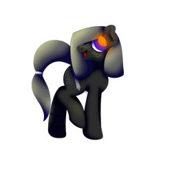 Size: 2500x2500 | Tagged: safe, artist:embroidered equations, derpibooru import, oc, oc only, oc:innes, earth pony, pony, black coat, blue eyes, drawing tablet, glow, glowing eye, glowing leg, lineless, lineless art, lineless fullbody, simple background, solo, transparent background, wacom, wacom intuos, wacom stylus, wacom tablet