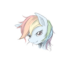 Size: 800x703 | Tagged: safe, artist:abspony, derpibooru import, rainbow dash, pegasus, pony, bust, portrait, simple background, solo, white background