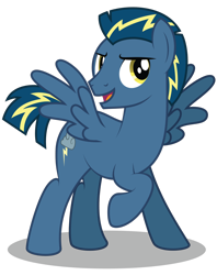 Size: 1920x2420 | Tagged: safe, artist:aleximusprime, derpibooru import, oc, oc only, oc:thunderhead, pegasus, pony, flurry heart's story, confident, male, proud, short hair, simple background, solo, stallion, transparent background, wings, younger