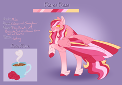 Size: 3500x2454 | Tagged: safe, artist:clay-bae, derpibooru import, oc, oc:rome rose, pegasus, pony, male, offspring, parent:princess cadance, parent:shining armor, parents:shiningcadance, reference sheet, solo, stallion