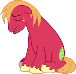 Size: 1403x1359 | Tagged: safe, artist:ponkus, derpibooru import, edit, editor:slayerbvc, big macintosh, earth pony, pony, accessory-less edit, male, missing accessory, simple background, solo, stallion, transparent background, unshorn fetlocks, vector, vector edit