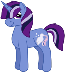 Size: 1007x1103 | Tagged: safe, artist:kindheart525, derpibooru import, oc, oc only, oc:dusk star, pony, unicorn, kindverse, next generation, offspring, parent:silver script, parent:twilight sparkle, parents:twiscript, simple background, solo, transparent background