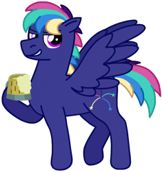 Size: 1048x1117 | Tagged: safe, artist:kindheart525, derpibooru import, oc, oc only, oc:firework, pegasus, pony, hoof hold, kindverse, offspring, parent:rainbow dash, parent:soarin', parents:soarindash, simple background, solo, transparent background