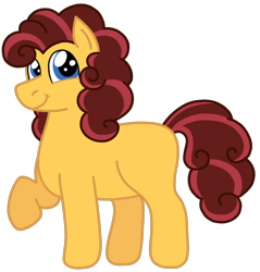 Size: 1202x1257 | Tagged: safe, artist:kindheart525, derpibooru import, oc, oc only, oc:chocolate cheesecake, earth pony, pony, kindverse, male, offspring, parent:cheese sandwich, parent:pinkie pie, parents:cheesepie, simple background, smiling, solo, stallion, standing, transparent background