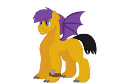 Size: 1280x854 | Tagged: safe, artist:itstechtock, derpibooru import, oc, oc:hanah, dracony, dragon, hybrid, pony, male, simple background, solo, transparent background