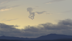 Size: 1920x1080 | Tagged: safe, artist:amarthgul, derpibooru import, pony, cloud, digital art, scenery, sky