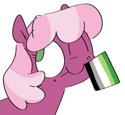 Size: 881x809 | Tagged: safe, artist:pinkiespresent, derpibooru import, cheerilee, earth pony, aromantic pride flag, bust, one eye closed, pride, pride flag, solo